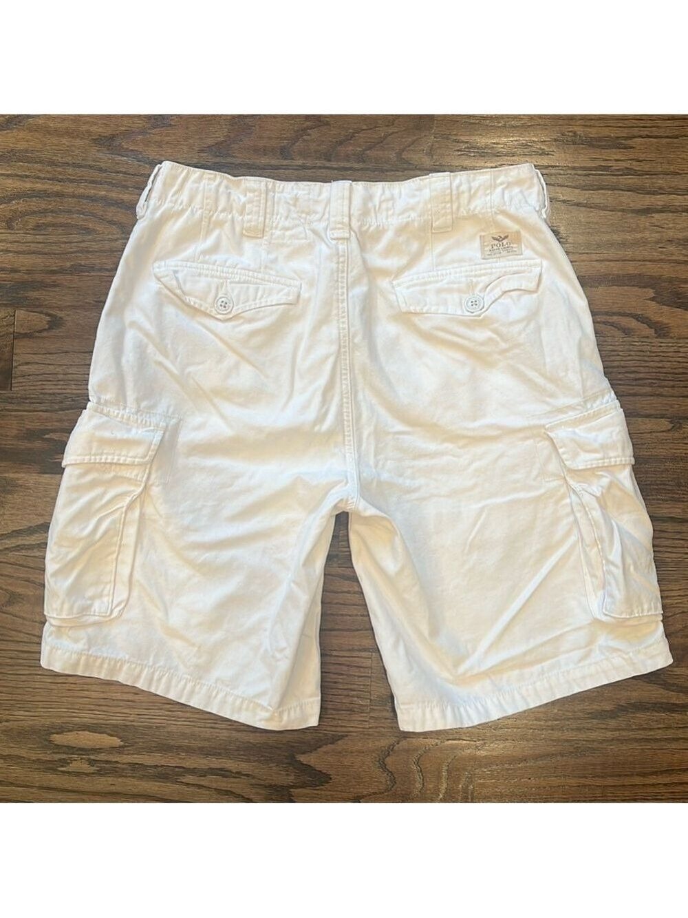 Polo Ralph Lauren Classic Cargo Shorts Khakis White/Relaxed Fit Size 31 - Picture 11 of 16